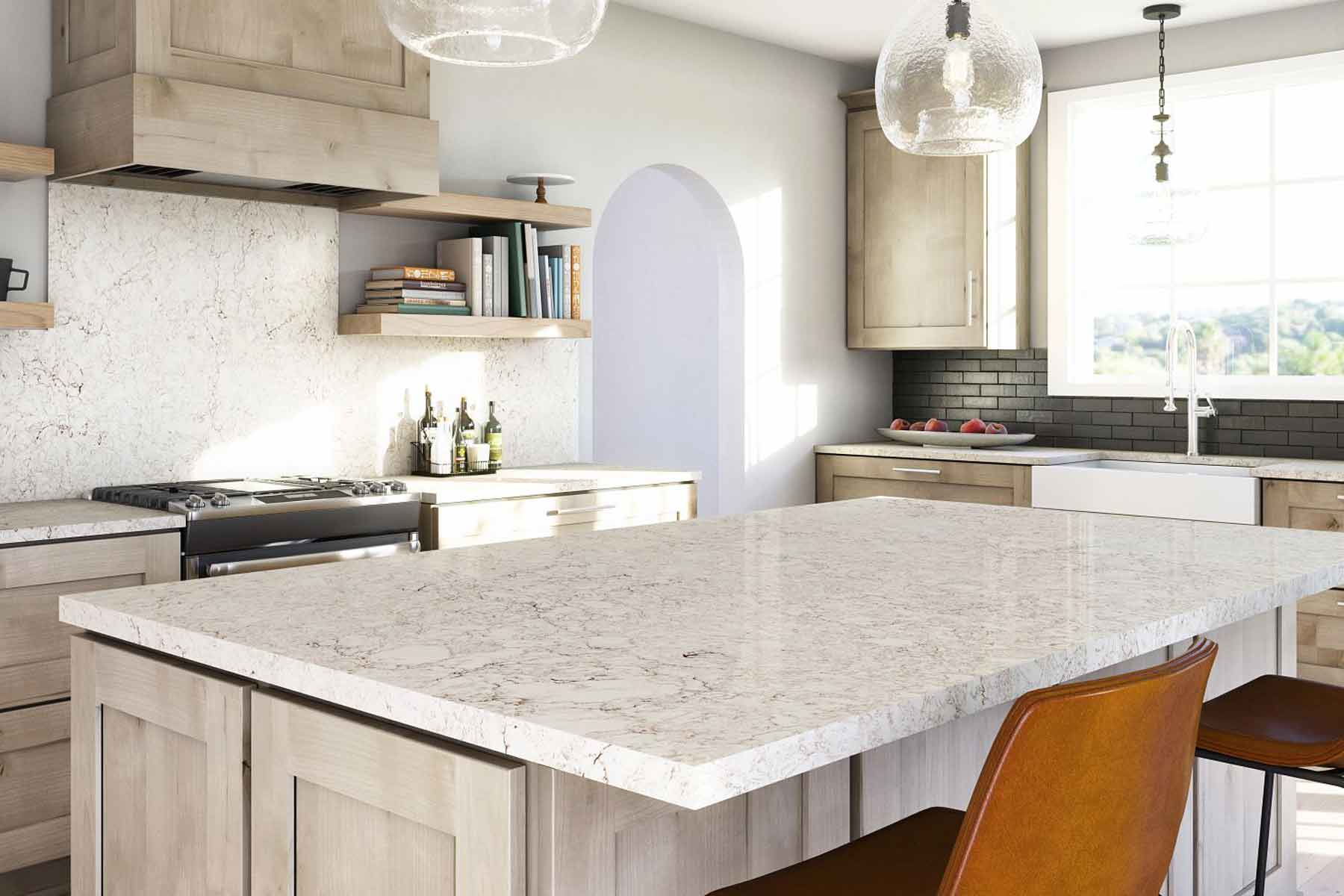 Calacatta countertop installation in Chicago