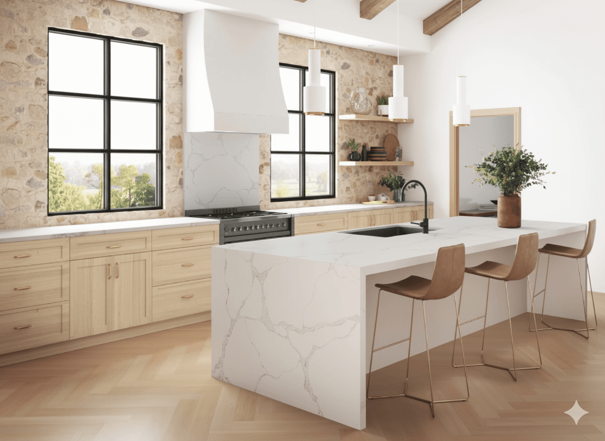 Luxury Marble Kitchen Countertop in a home in Chicago Luxury Marble Kitchen Countertop in a home in Chicago