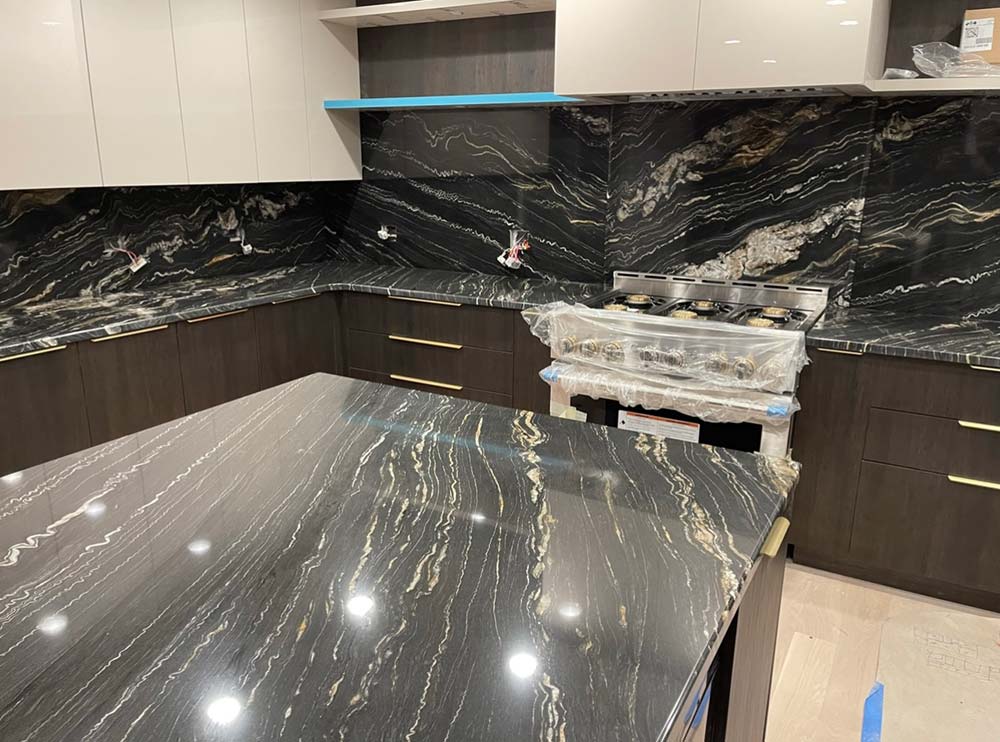 Precision Countertop Replacement Installation Countertop Replacement precision installation for modern Chicagoland kitchen remodeling project