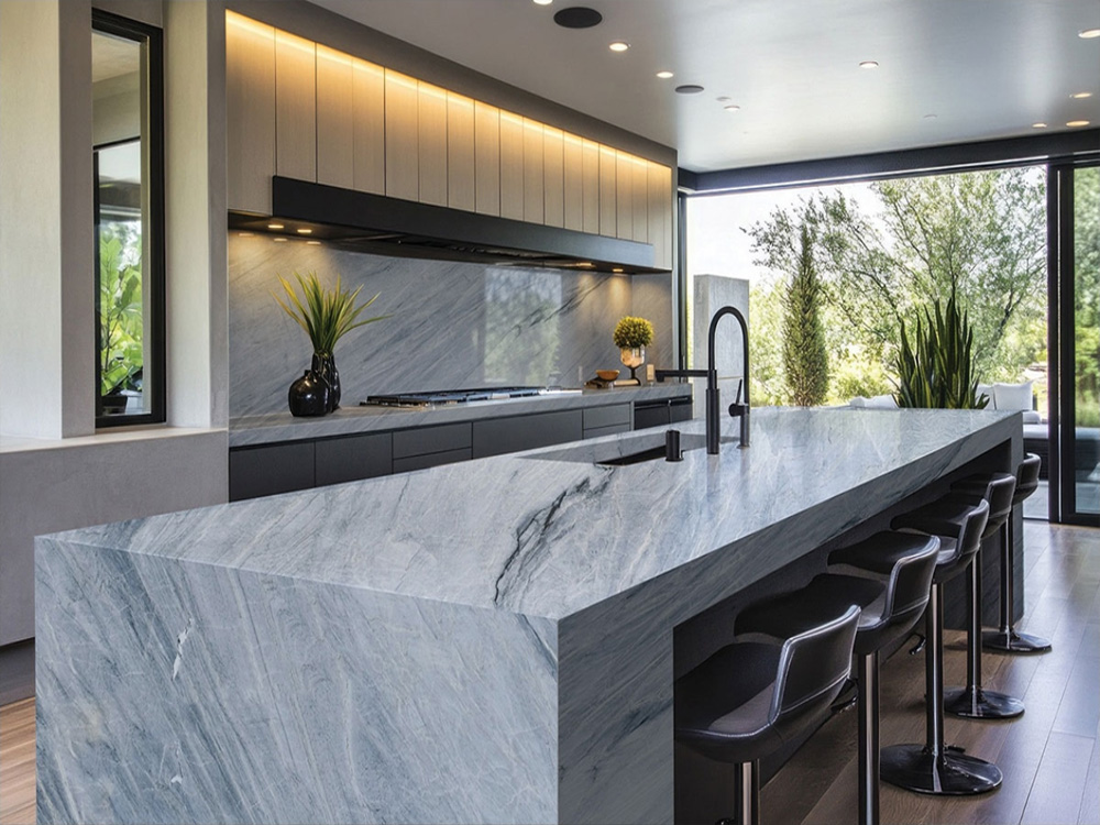 Modern Bolingbrook Kitchen Countertops Bolingbrook Countertops project featuring modern quartz kitchen surfaces in Bolingbrook Illinois