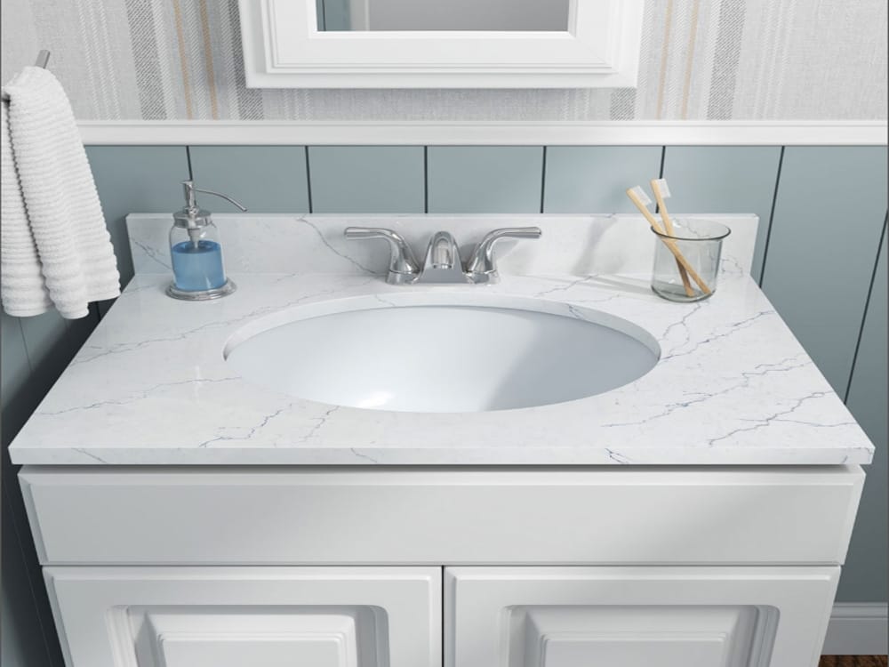 Custom Bathroom Vanity Tops designed for modern Chicagoland bathroom interiors