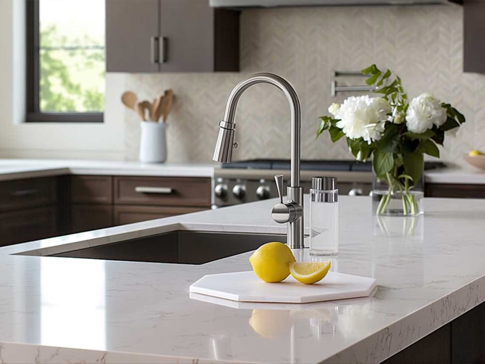 Custom Kitchen Countertop Design Custom Kitchen Countertops project designed for modern Chicagoland kitchen renovation