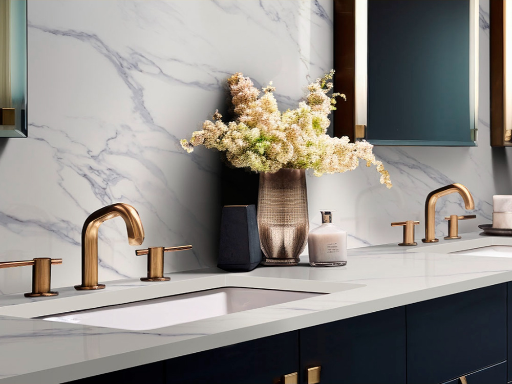 Luxury Oak Lawn Bathroom Countertops Oak Lawn Countertops installation with granite bathroom vanity surfaces in Oak Lawn Illinois