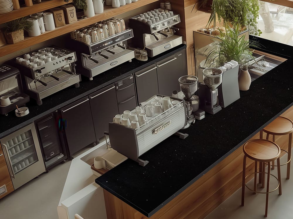Durable Restaurant Countertops Installation Restaurant & Cafe Countertops installation for busy Chicagoland restaurant interiors