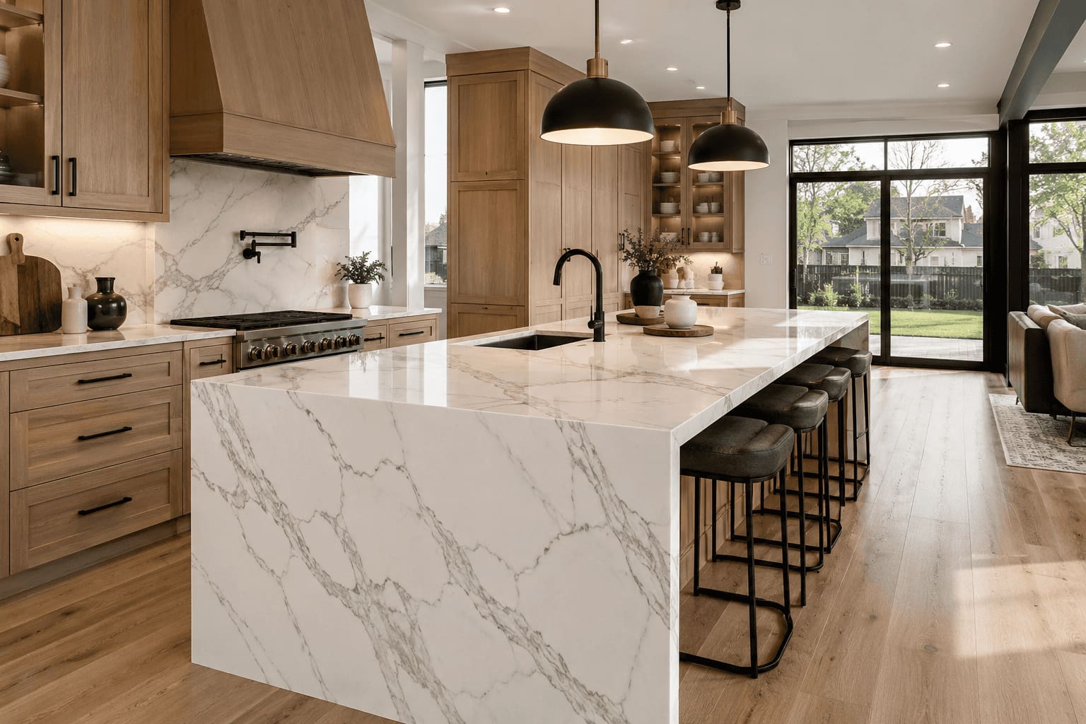 Calacatta Quartz Kitchen Remodeling