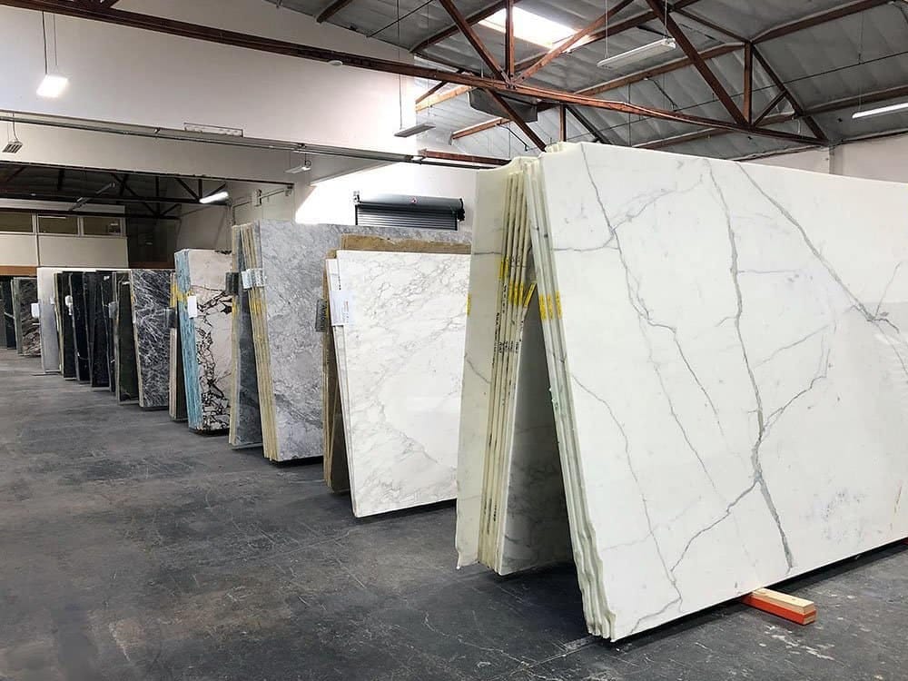 About Aljory Marble granite countertop slab collection in Chicagoland showroom warehouse