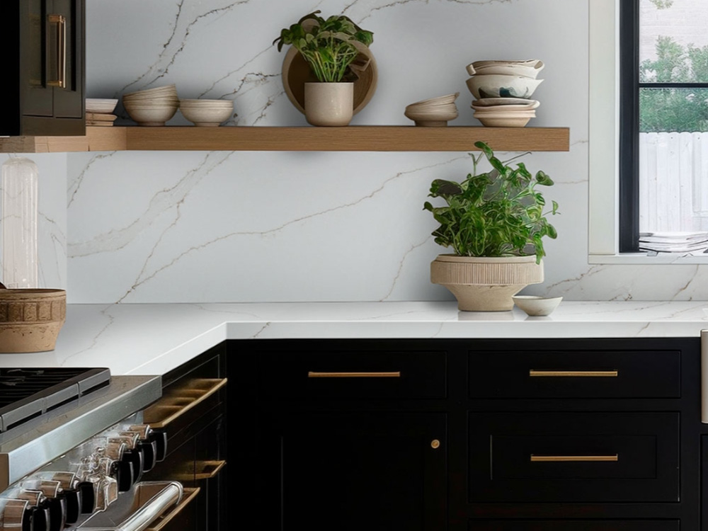 Modern Tinley Park Kitchen Countertops Tinley Park Countertops project featuring modern quartz kitchen surfaces in Tinley Park Illinois