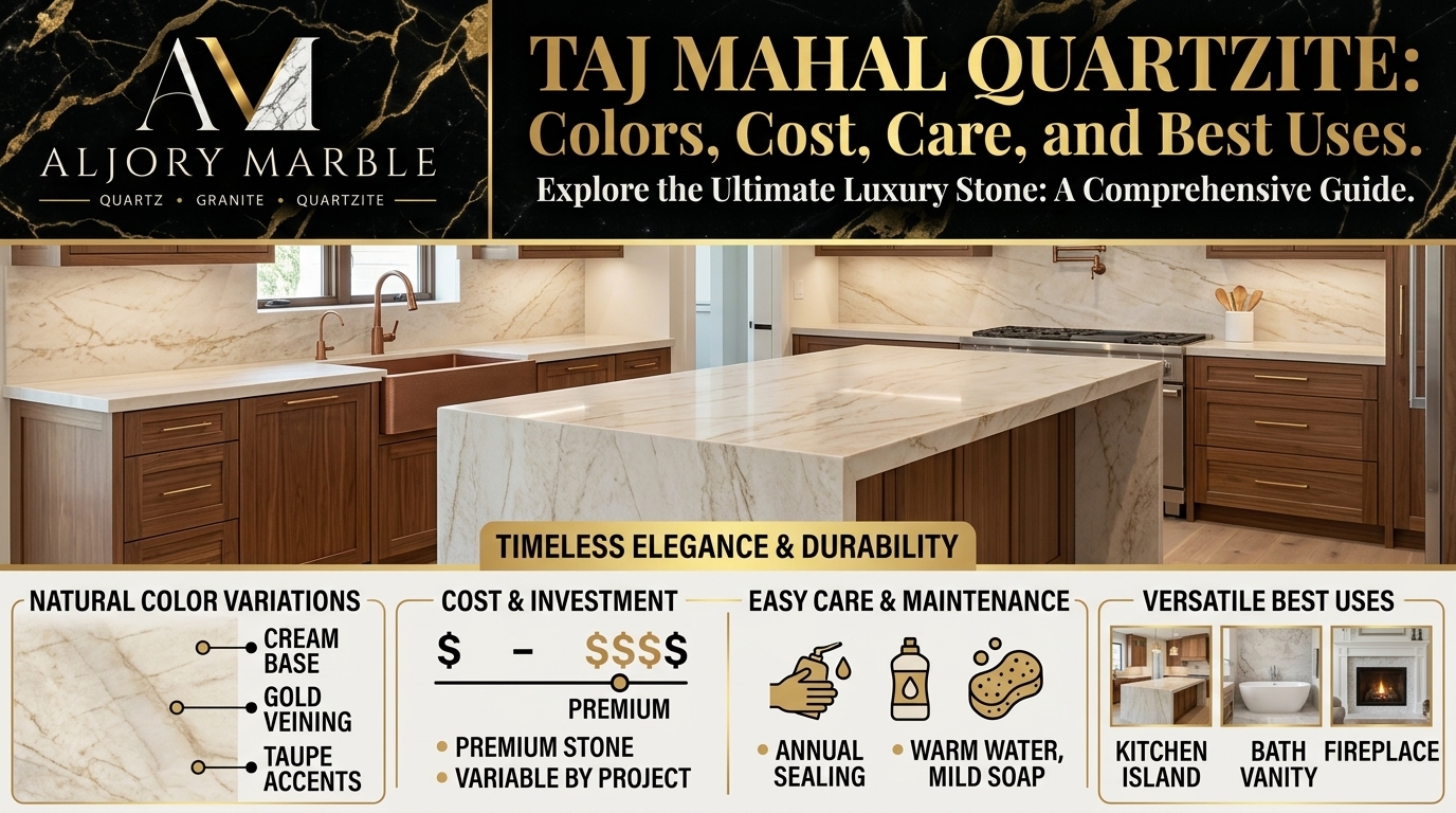 taj mahal quartzite countertops in chicago